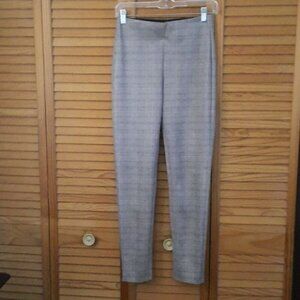 Zara Basic Brown Tan Plaid Print Soft Stretchy Dress Pant Leggings Size XS